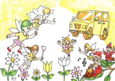 願いの車で妖精たちの国へ