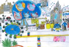 かわいい車の楽しいディズニー