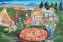 大きな大きなpizzaキャンプ〜ワゴンLIFE〜
