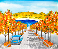 八幡坂からの秋色