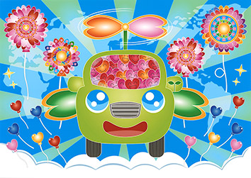 「世界に幸せを届けよう未来のスマイルcar」