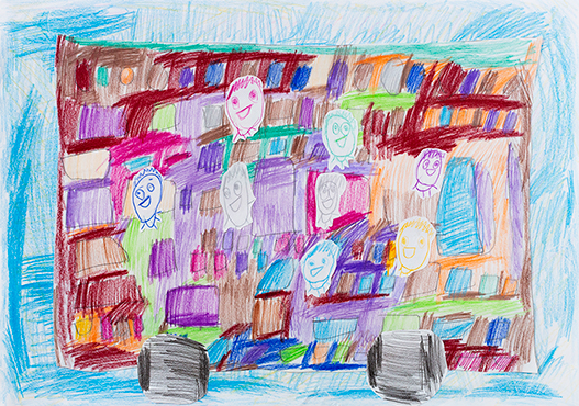 「マンションの車 」