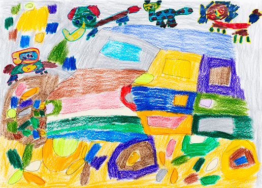 「車でめぐる世界の友達」